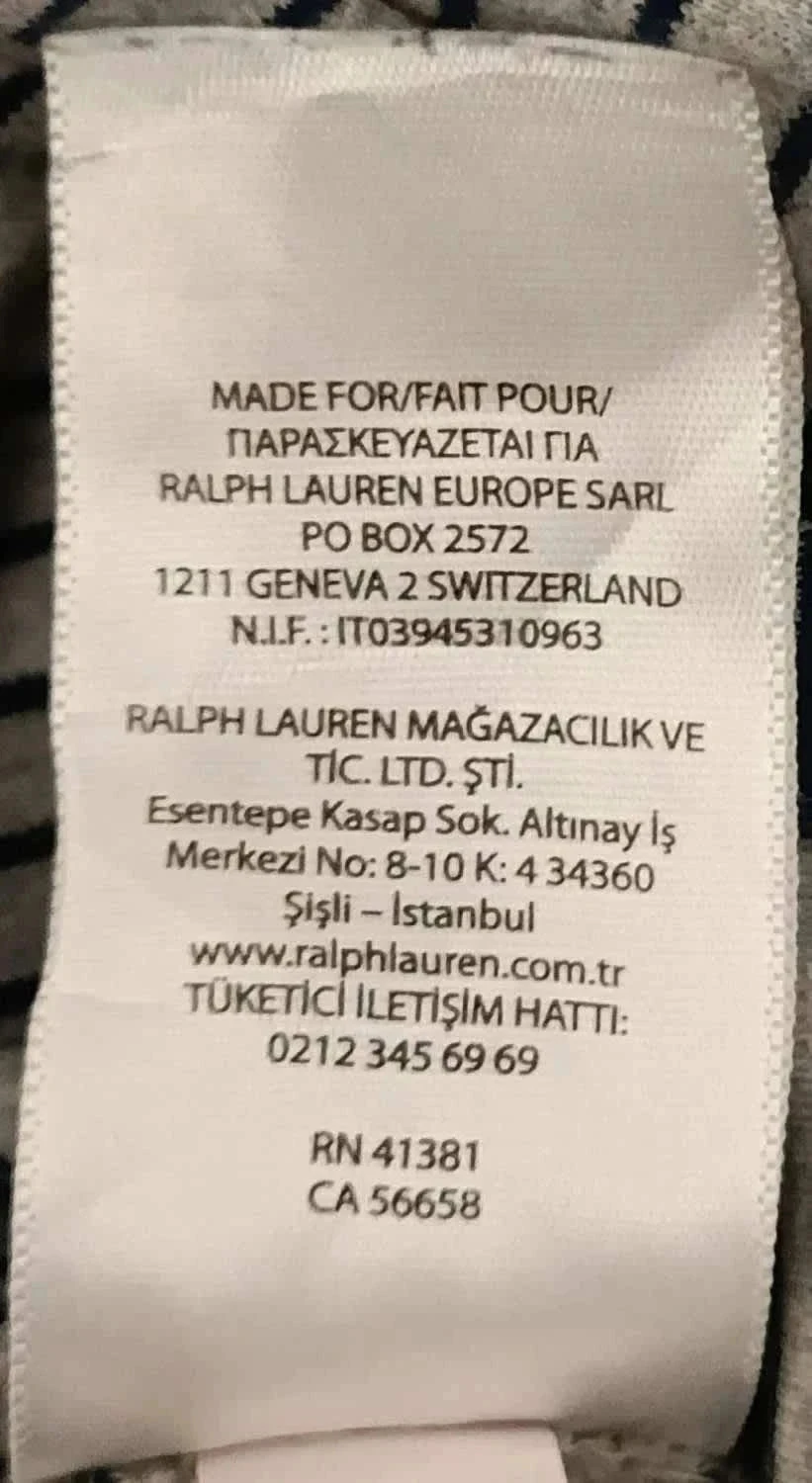 Polo Ralph Lauren gris rayures bleues Taille L – photo 16